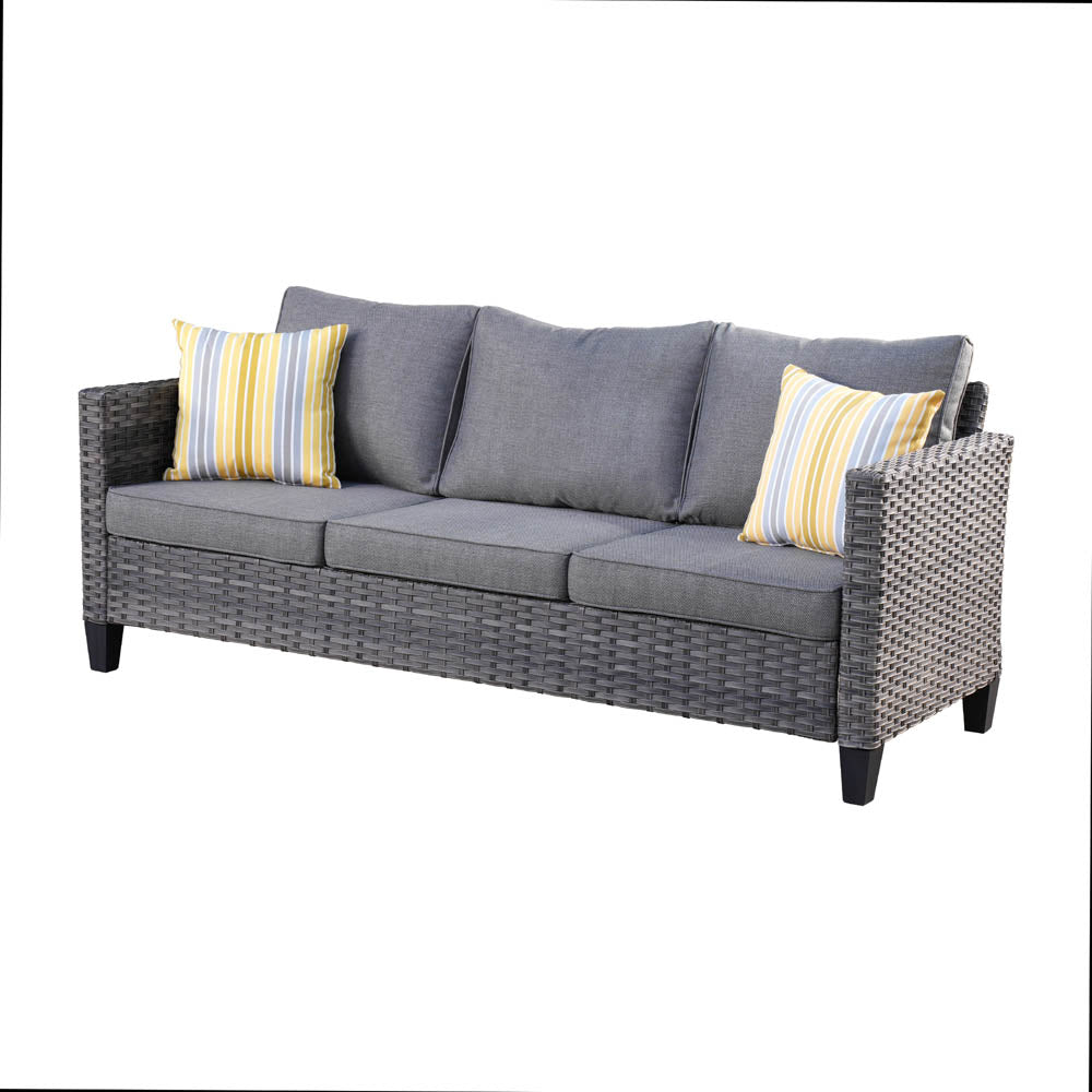 Ovios Outdoor Couch New Vultros 3-Piece High Back with Ottoman