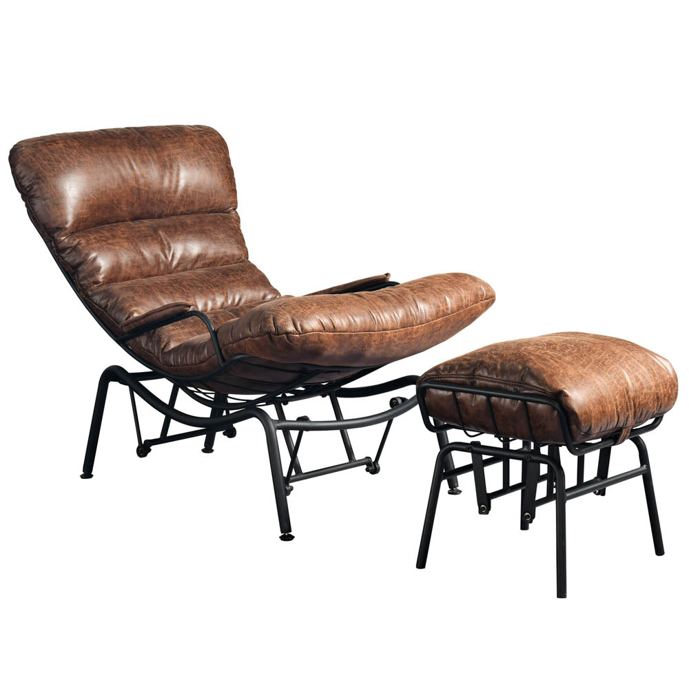 Ovios Living Room Rocking Chair with Ottoman, Suede Fabric