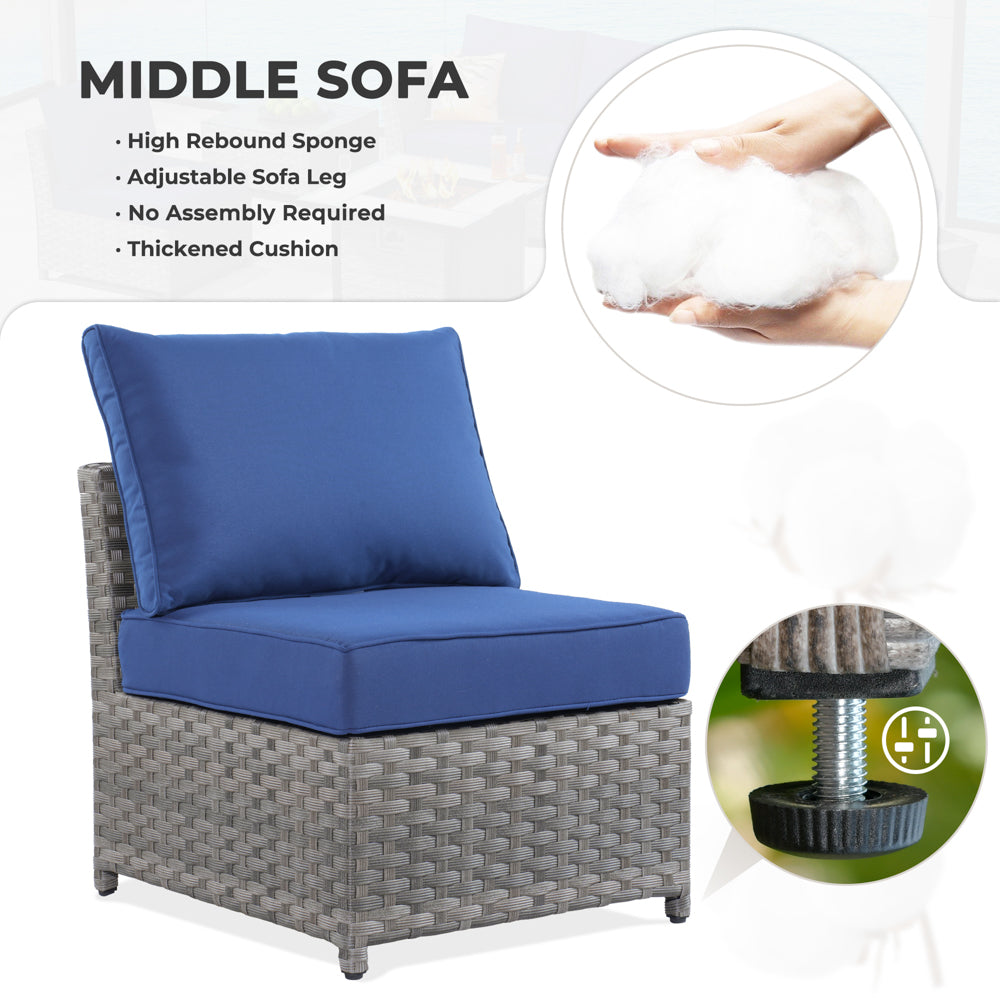 OVIOS Patio Furniture Set New Rimaru 7-Piece Set include 30'' Square Fire Pit Table Partially Assembled