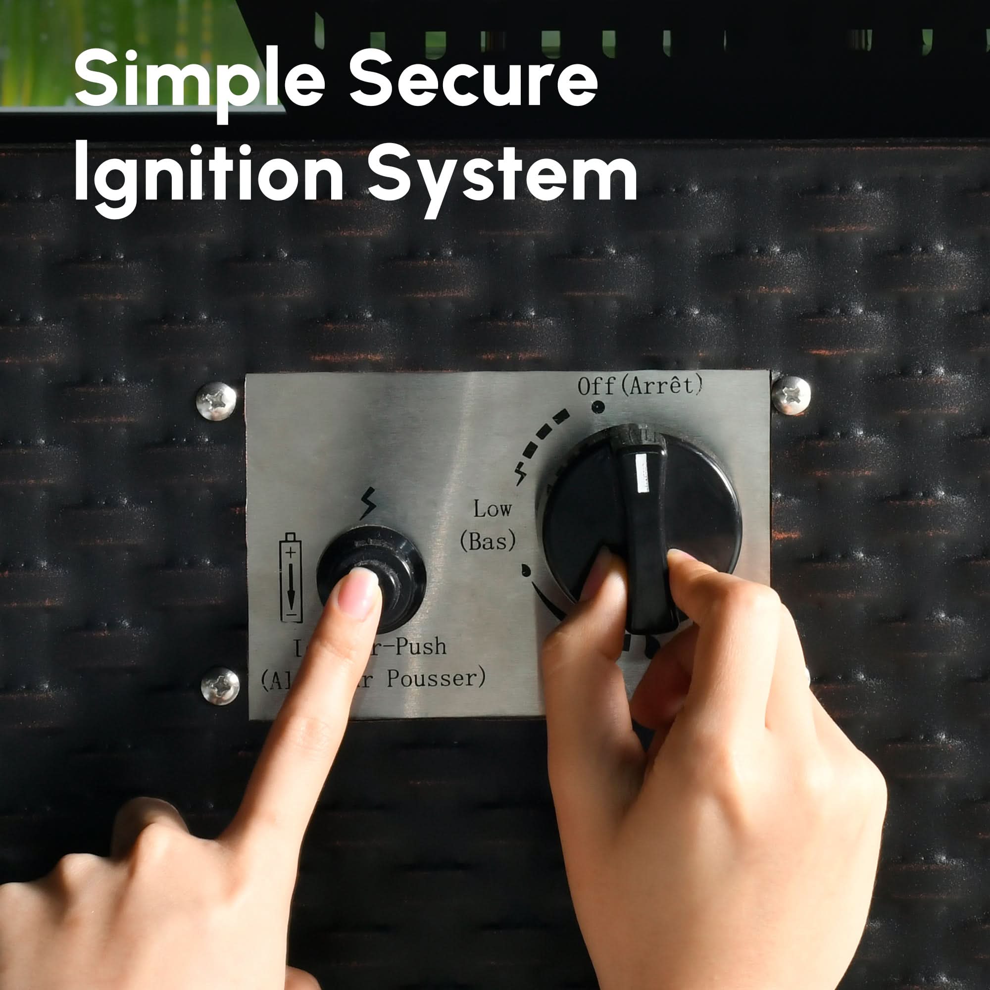 Ovios 54'' Rectangle Propane Fire Pit Table Brown