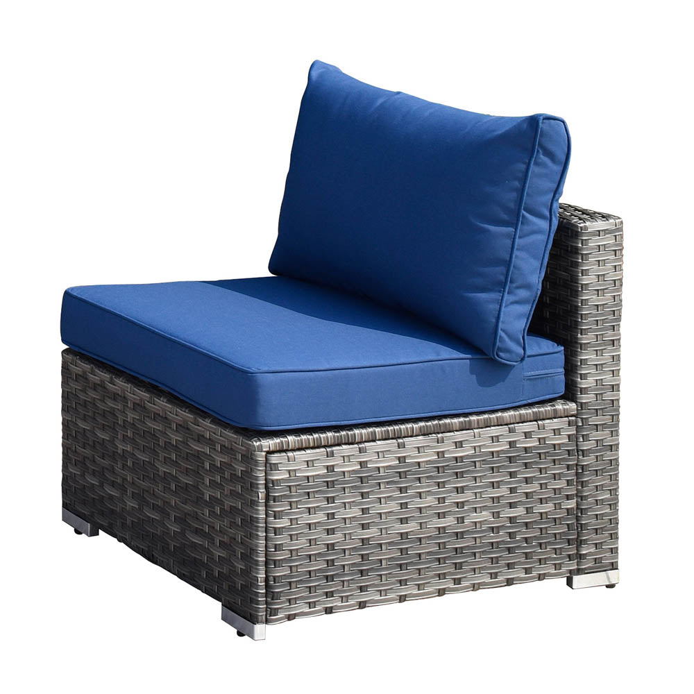 OVIOS Patio Furniture Set 10-Piece with All Weather Rattan Wicker Sofa and 42.12'' Fire Pit