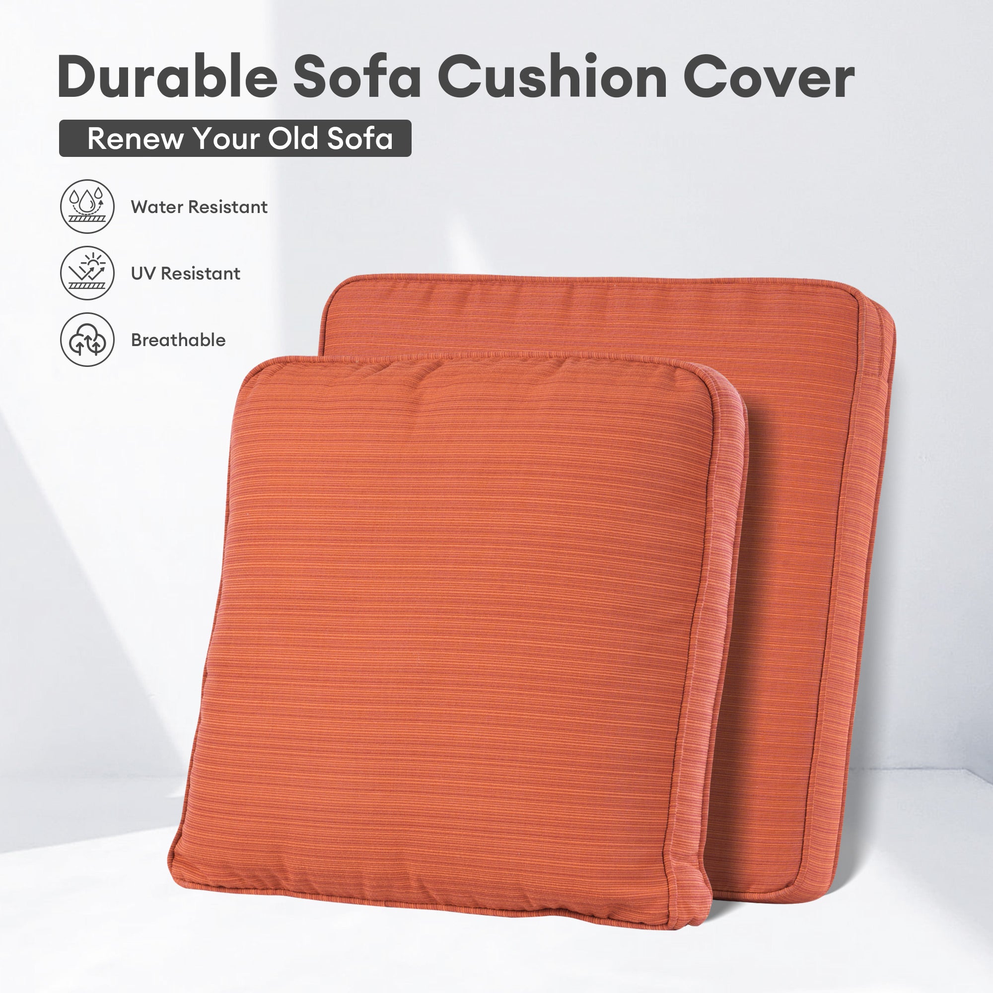 Ovios Kenard Series Replacement Seat, Back Cushion Cover(Refer to the Dimension in Description,Only cover)