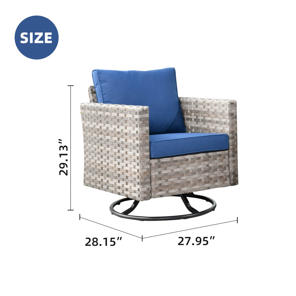 OVIOS Rocking Chair Outdoor Table and Chairs matching BBR broad handrails series