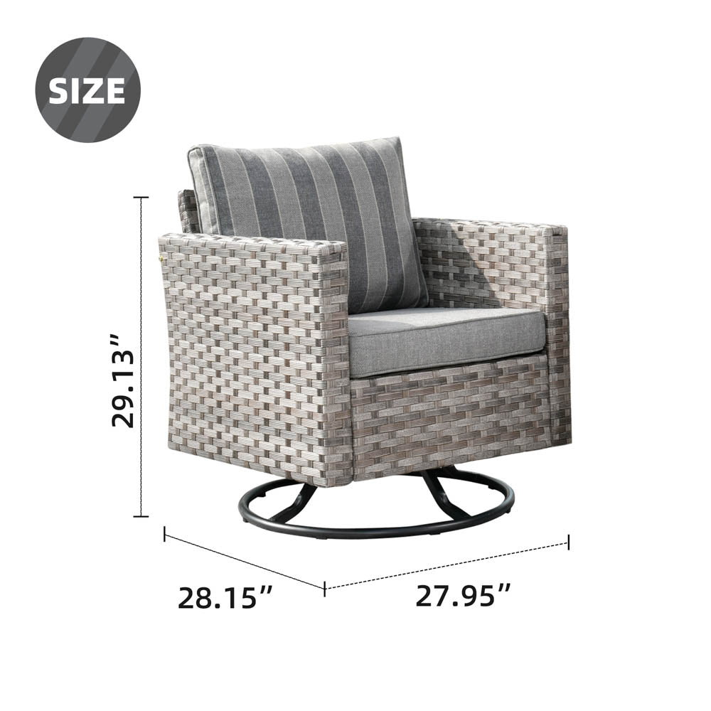 OVIOS Rocking Chair Outdoor Table and Chairs matching BBR broad handrails series