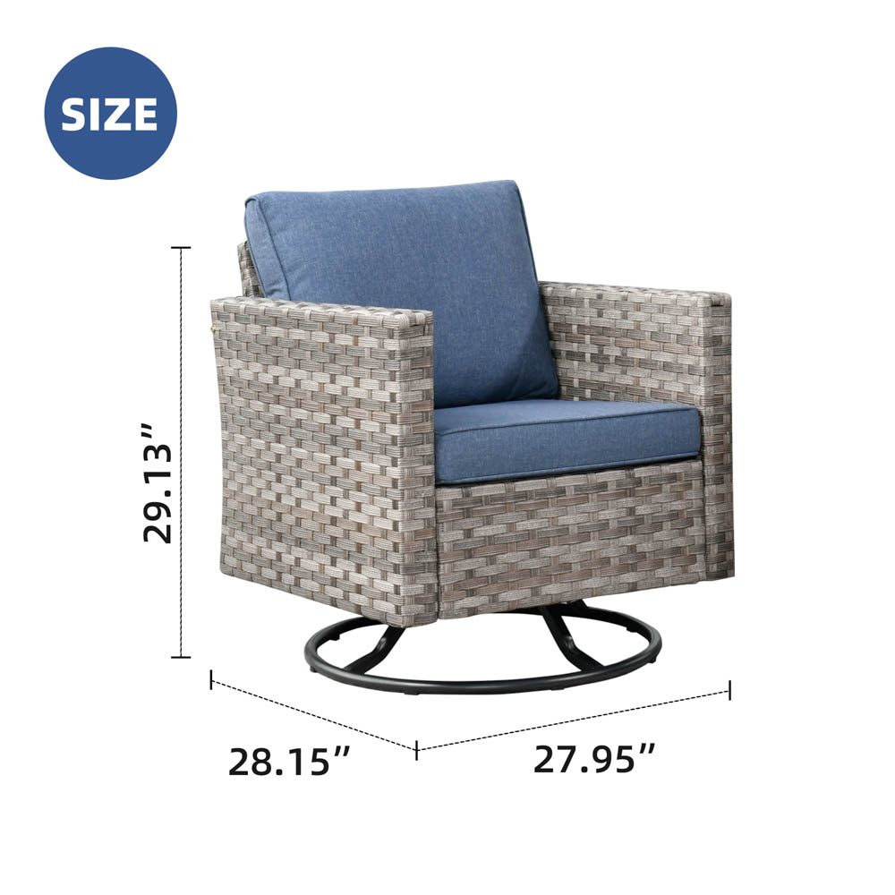 OVIOS Rocking Chair Outdoor Table and Chairs matching BBR broad handrails series