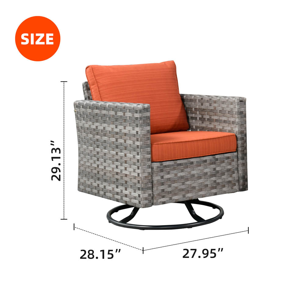 OVIOS Rocking Chair Outdoor Table and Chairs matching BBR broad handrails series