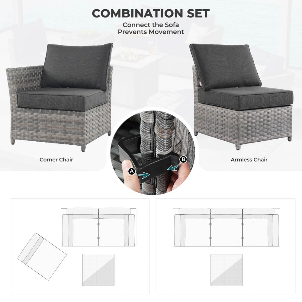 OVIOS Patio Furniture Set New Rimaru 6-Piece, Fully Assembled