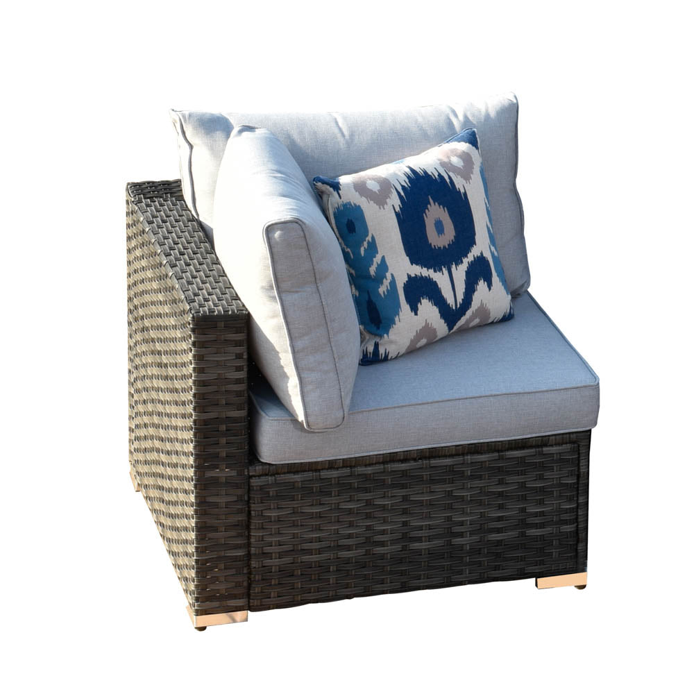 OVIOS Patio Furniture Set 10-Piece with All Weather Rattan Wicker Sofa and 42.12'' Fire Pit