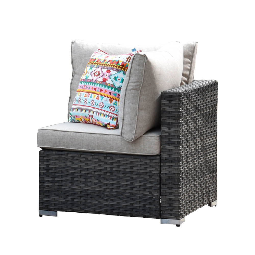 OVIOS Patio Furniture Set 10-Piece with All Weather Rattan Wicker Sofa and 42.12'' Fire Pit