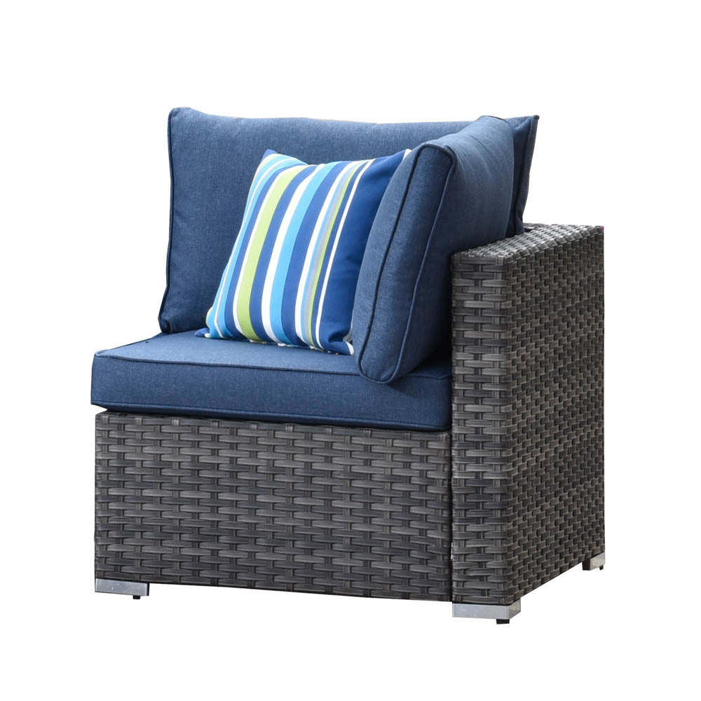 OVIOS Patio Furniture Set 10-Piece with All Weather Rattan Wicker Sofa and 42.12'' Fire Pit