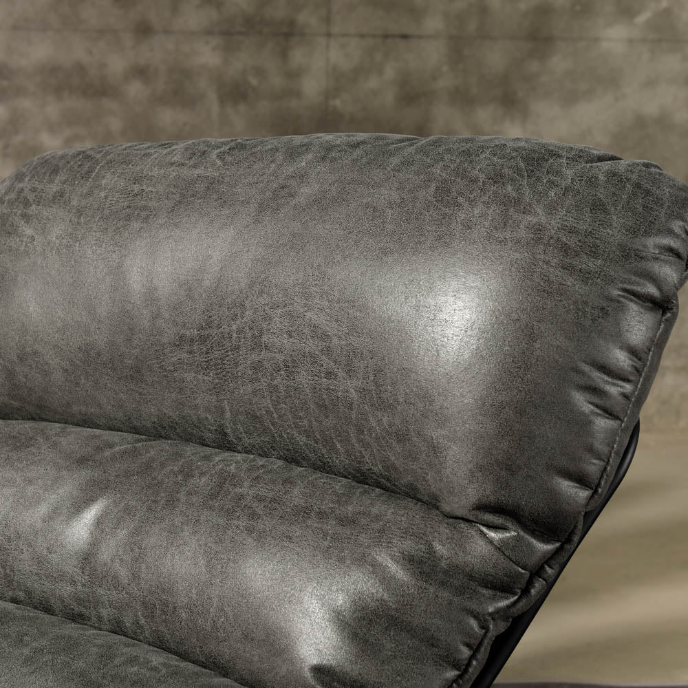 Ovios Living Room Rocking Chair with Ottoman, Suede Fabric