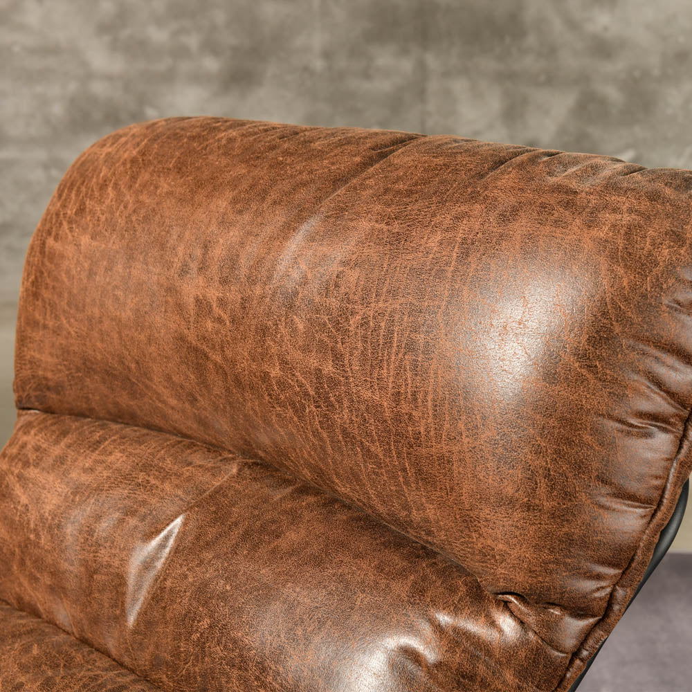 Ovios Living Room Rocking Chair with Ottoman, Suede Fabric