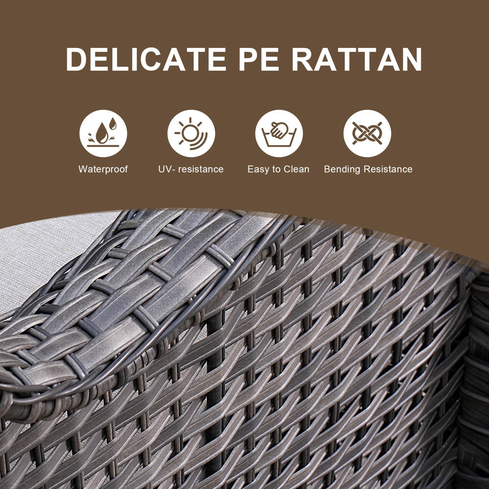 OVIOS Patio Kenard 2-Piece Conversation Set with Loveseat and Three-seat Couch