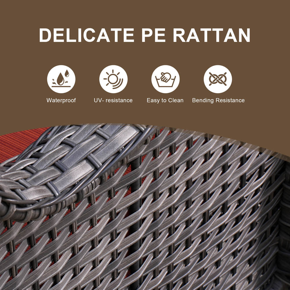 OVIOS Patio Kenard 2-Piece Conversation Set with Loveseat and Three-seat Couch