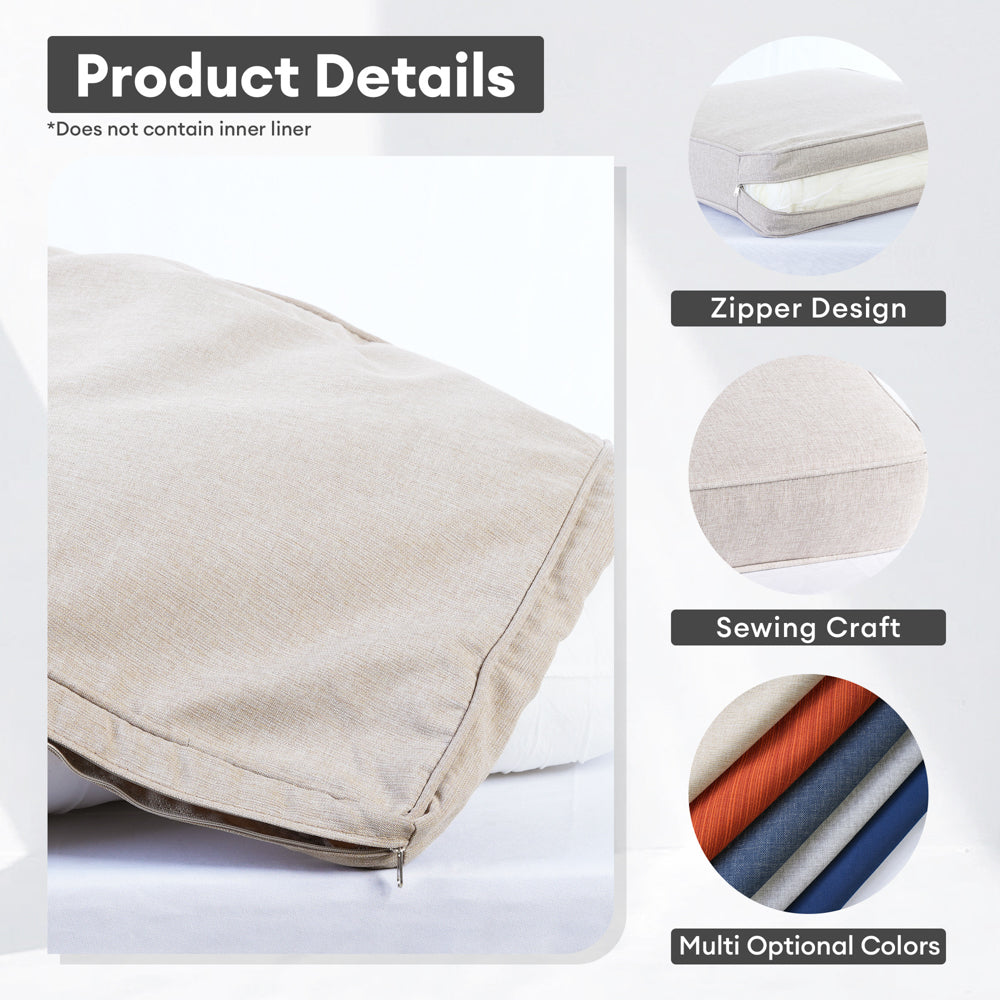 Ovios Kenard Series Replacement Seat, Back Cushion Cover(Refer to the Dimension in Description,Only cover)