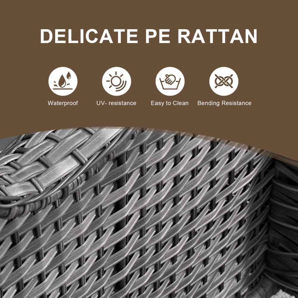 OVIOS Patio Kenard 2-Piece Conversation Set with Loveseat and Three-seat Couch