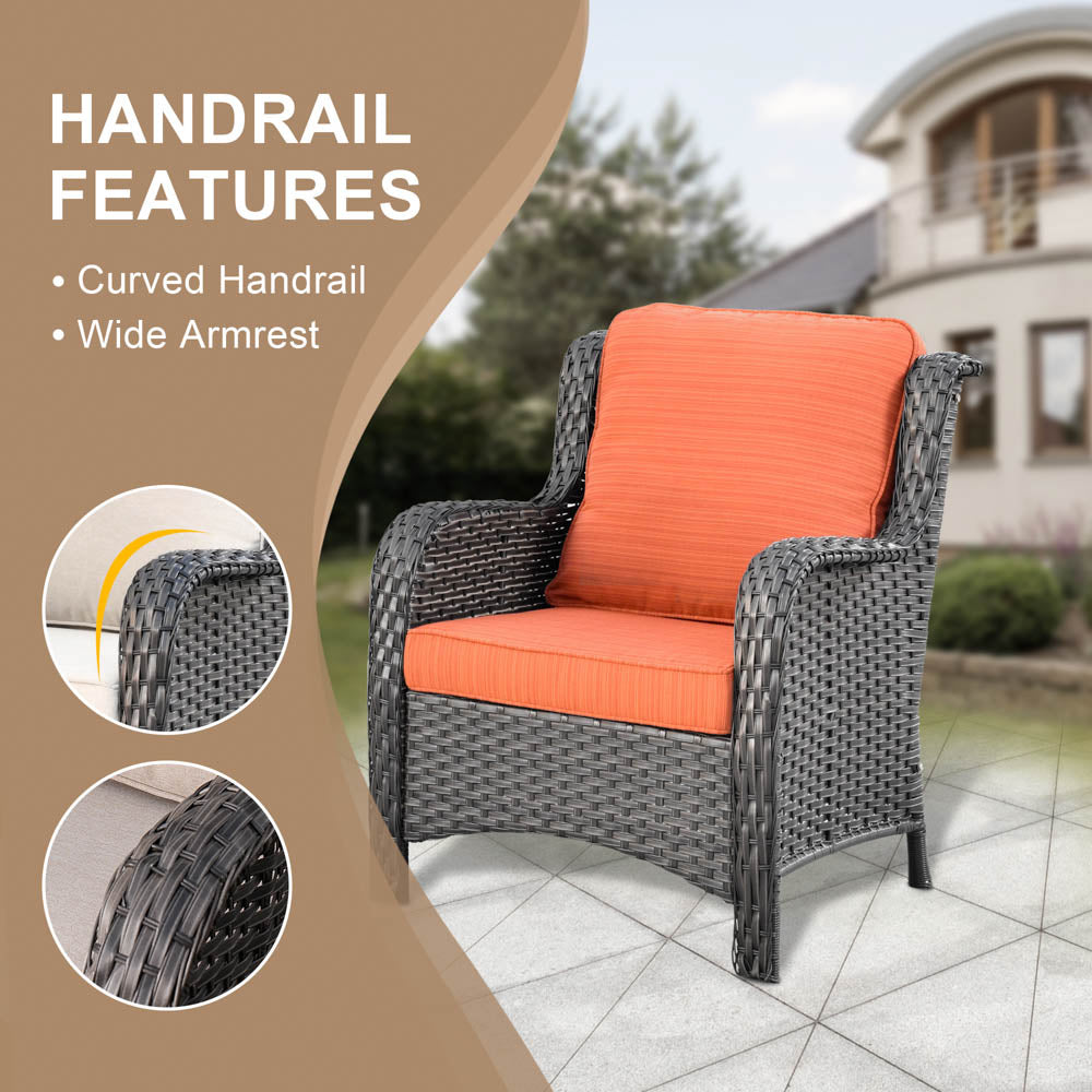 Ovios Patio Kenard 4-Piece Conversation Set with Loveseat