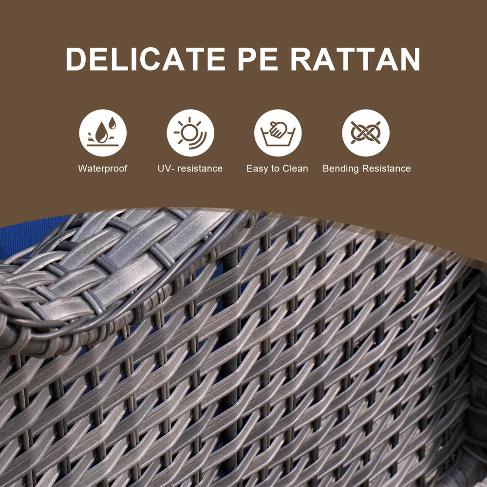 OVIOS Patio Kenard 2-Piece Conversation Set with Loveseat and Three-seat Couch