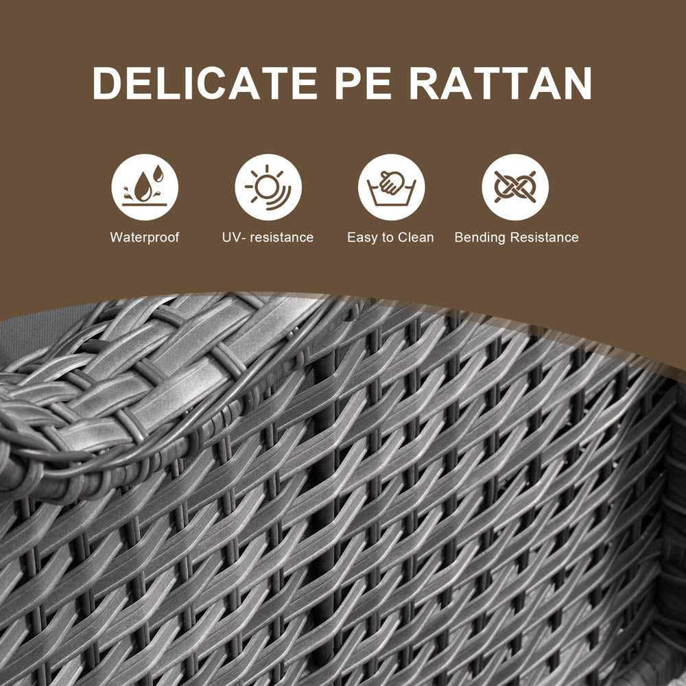 OVIOS Patio Kenard 2-Piece Conversation Set with Loveseat and Three-seat Couch