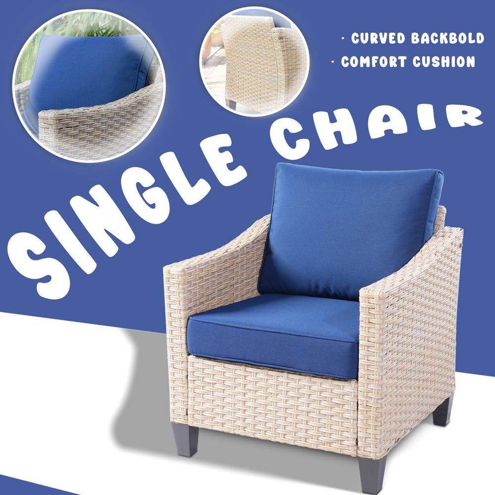 Ovios Athena Series Outdoor Patio Furniture Set 5-Piece with Cushions All Weather Wicker