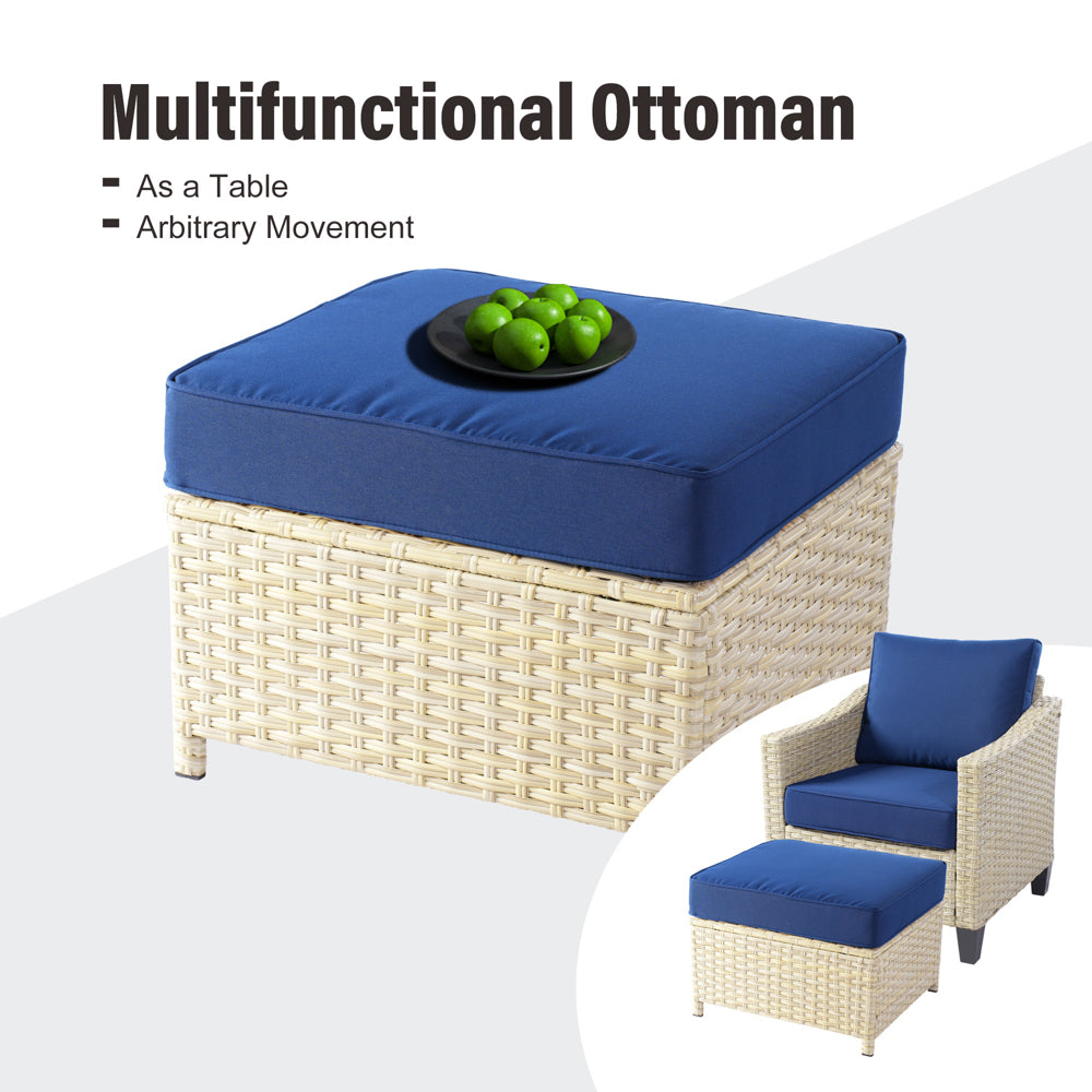 Ovios Athena Series Outdoor Patio Furniture Set 8-Piece with Cushions All Weather Wicker