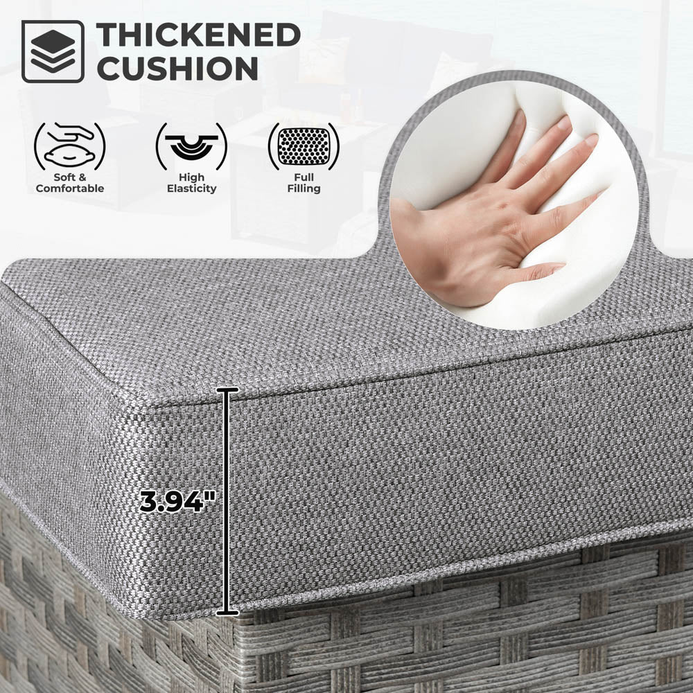 OVIOS New Rimaru Series Patio Furniture Set 13-Piece include Swivel Chairs Set Partially Assembled