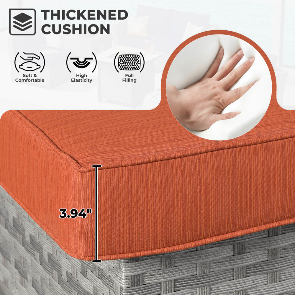 OVIOS New Rimaru Series Patio Furniture Set 7-Piece include Swivel Chairs Set Partially Assembled