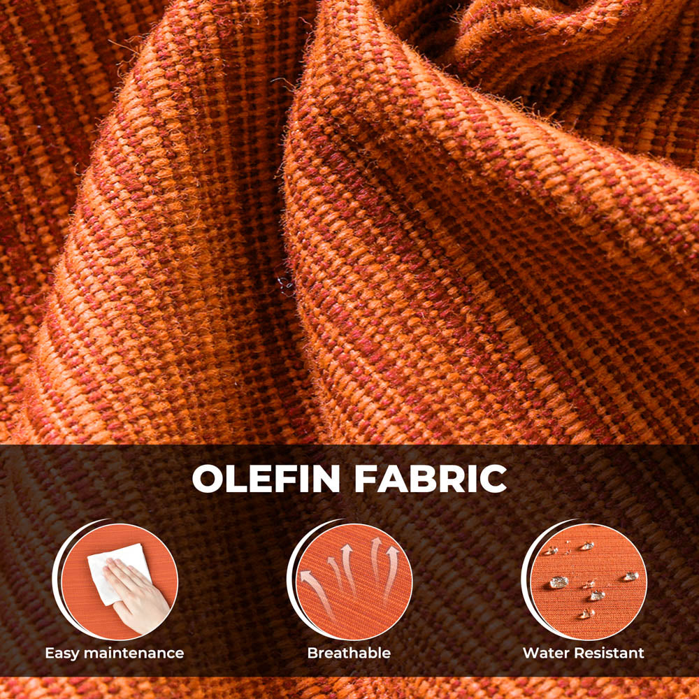 OVIOS New Rimaru Series Patio Furniture Set 15-Piece include Swivel Chairs and 42"Rectangle Fire Pit Table Partially Assembled