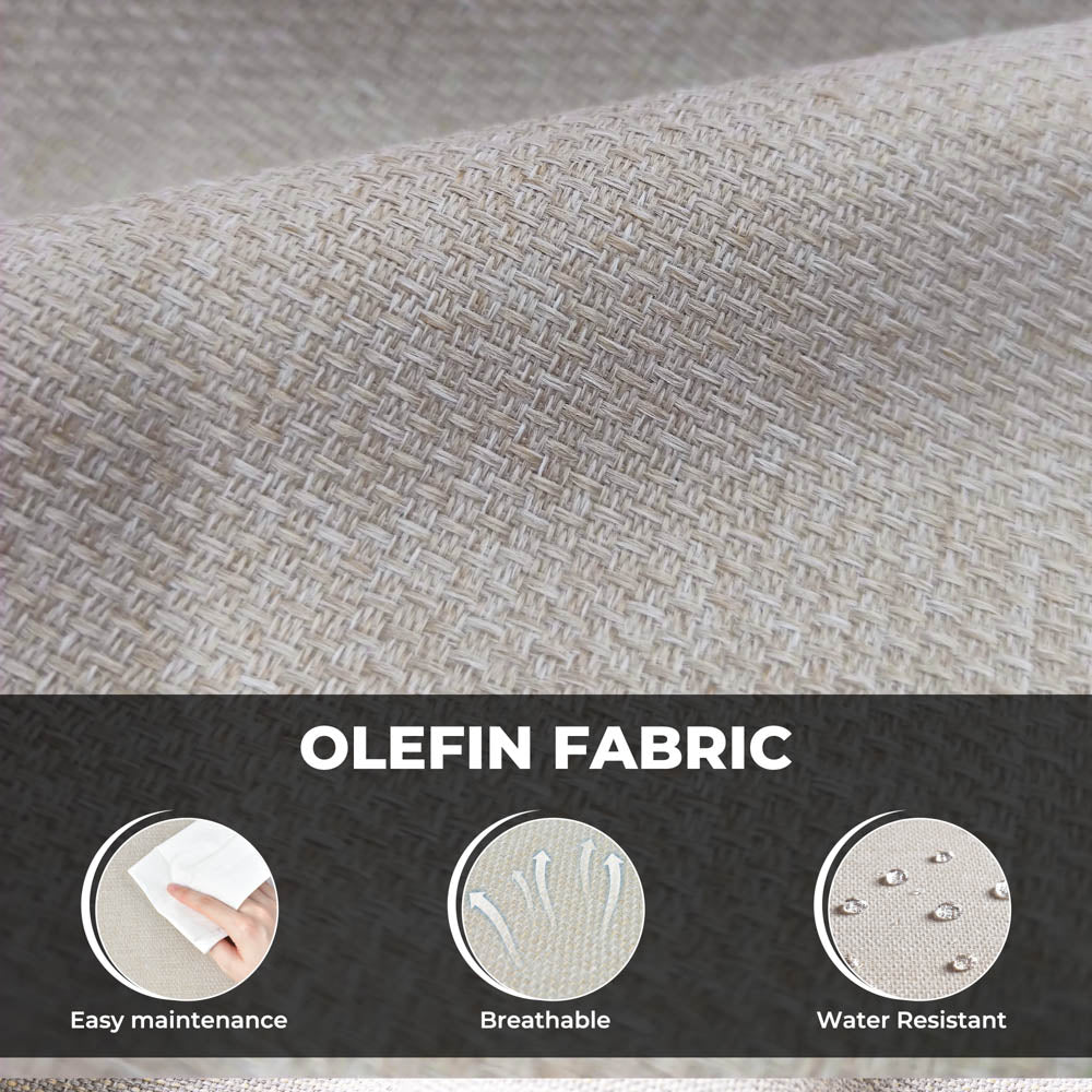 OVIOS New Rimaru Series Patio Furniture Set 10-Piece include 42"Rectangle Fire Pit Table Partially Assembled