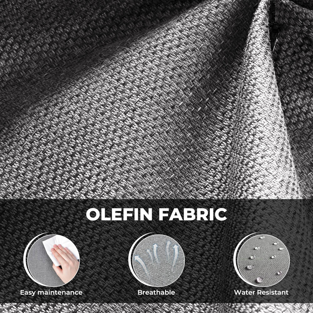 OVIOS New Rimaru Series Patio Furniture Set 13-Piece include 42"Rectangle Fire Pit Table Partially Assembled