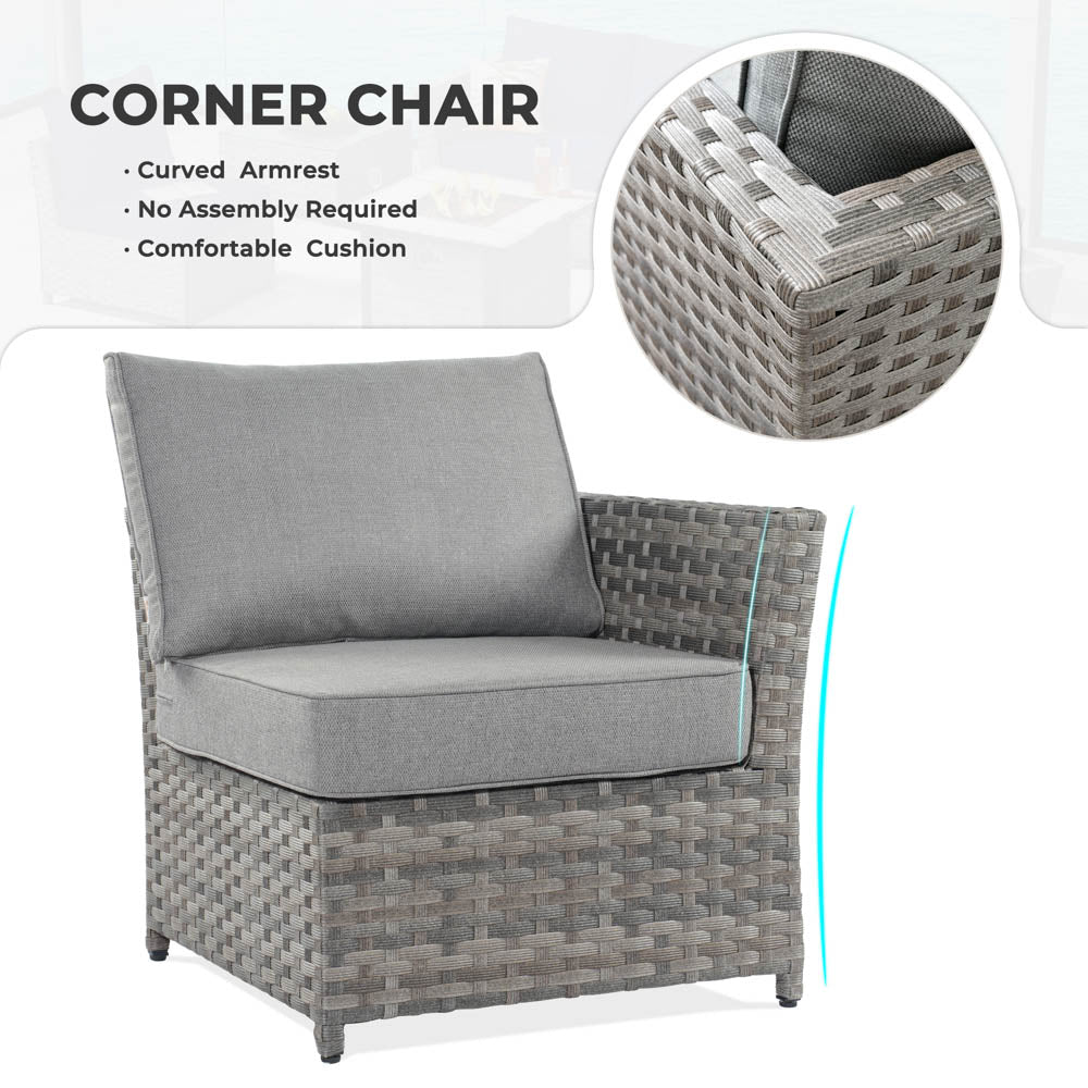 OVIOS New Rimaru Series Patio Furniture Set 13-Piece include Swivel Chairs Set Partially Assembled