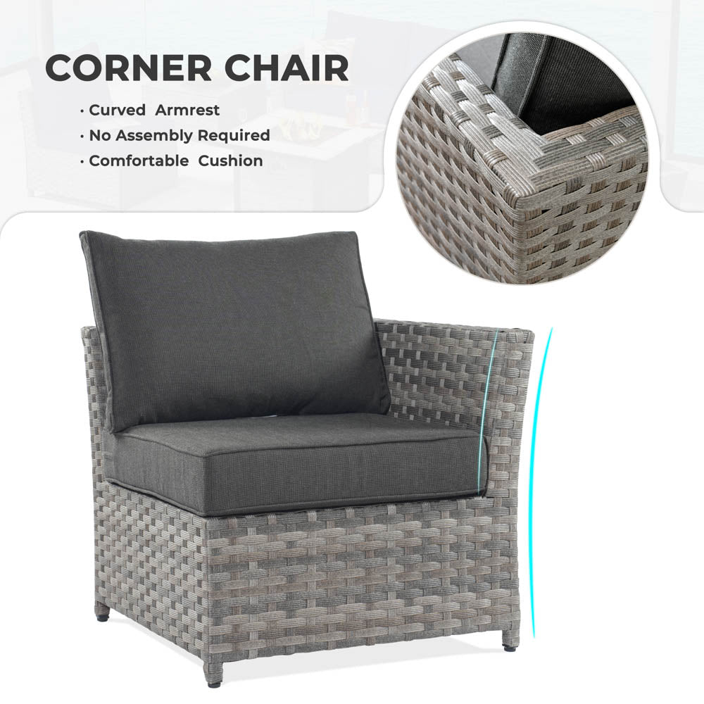 OVIOS New Rimaru Series Patio Furniture Set 7-Piece include Swivel Chairs Set Partially Assembled