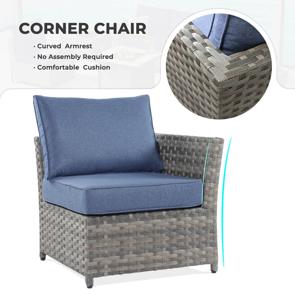 OVIOS New Rimaru Series Patio Furniture Set 7-Piece include Swivel Chairs Set Partially Assembled