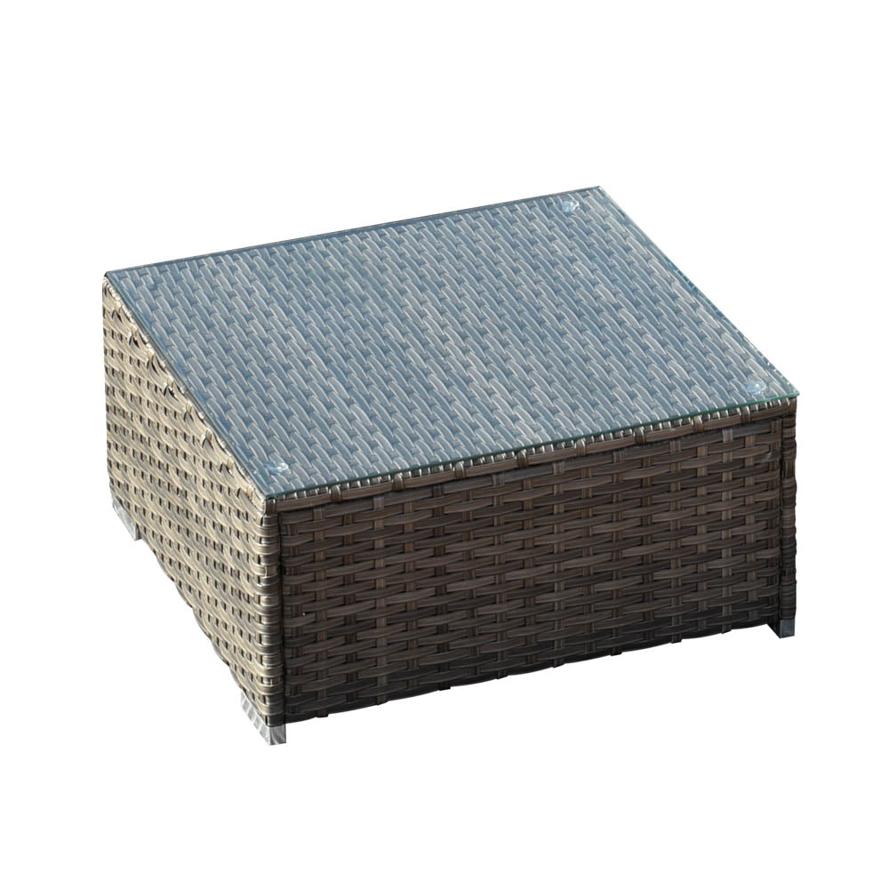 OVIOS Patio Furniture Set 10-Piece with All Weather Rattan Wicker Sofa and 42.12'' Fire Pit