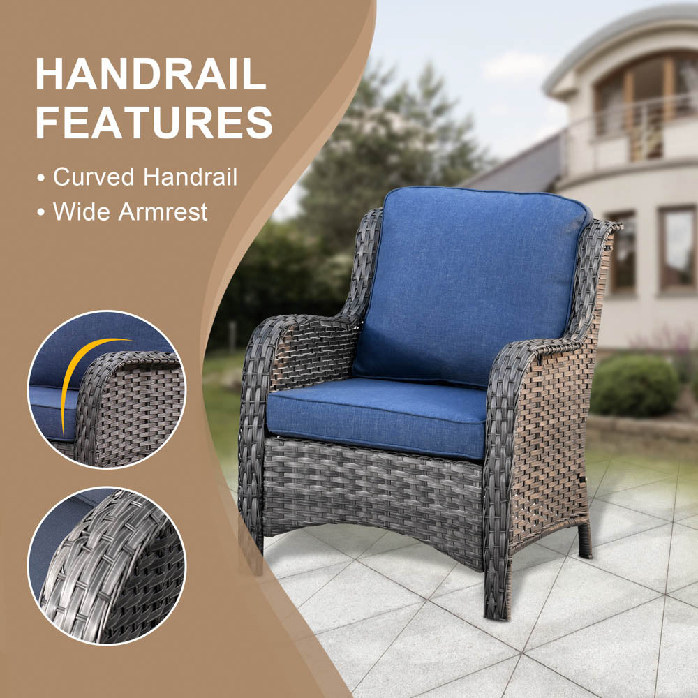 Ovios Patio Kenard 4-Piece Conversation Set with Loveseat