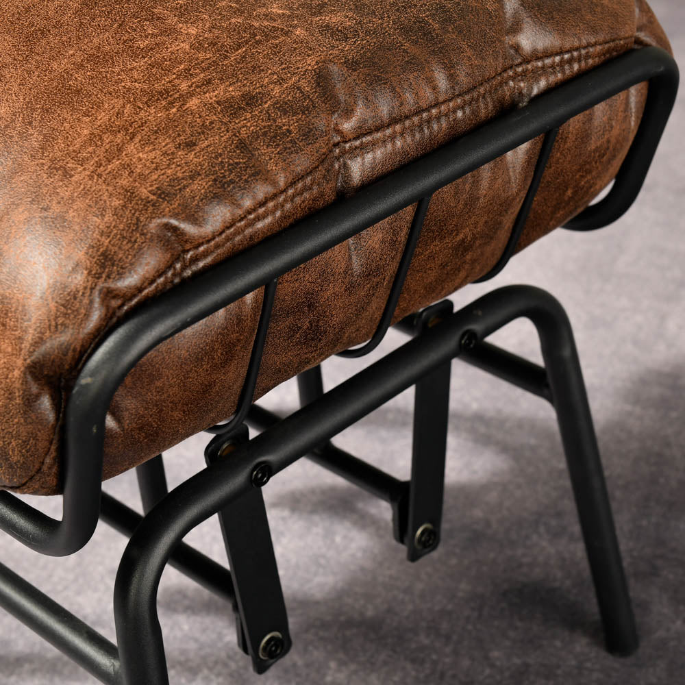 Ovios Living Room Rocking Chair with Ottoman, Suede Fabric