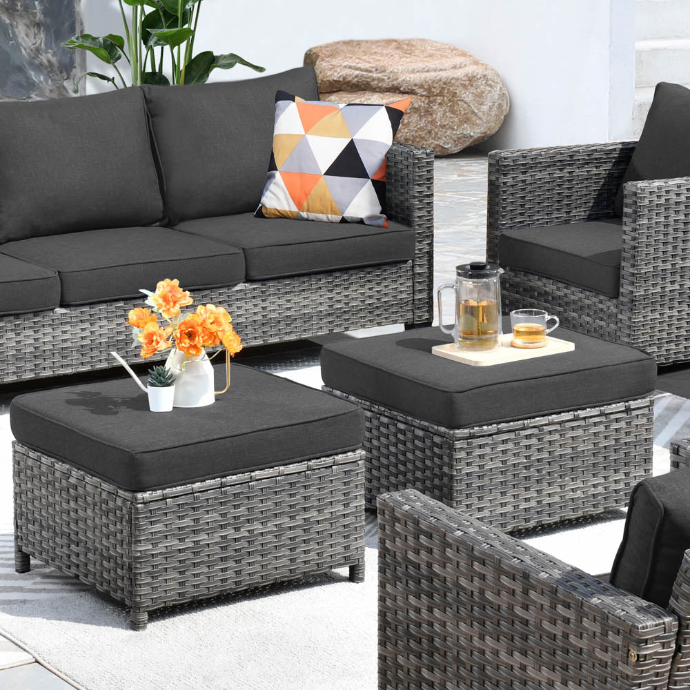 Ovios Patio Furniture Set New Vultros 7-Piece High Back with Cushions