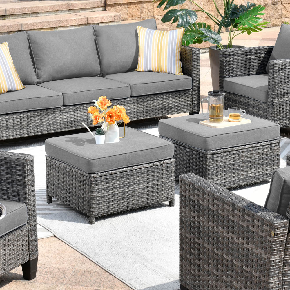 Ovios Patio Furniture Set New Vultros 7-Piece High Back with Cushions