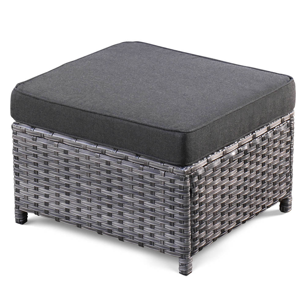 Ovios Patio Vultros 7-Piece Set With Swivel Chair and Rectangle 42'' Propane Fire Pit Table