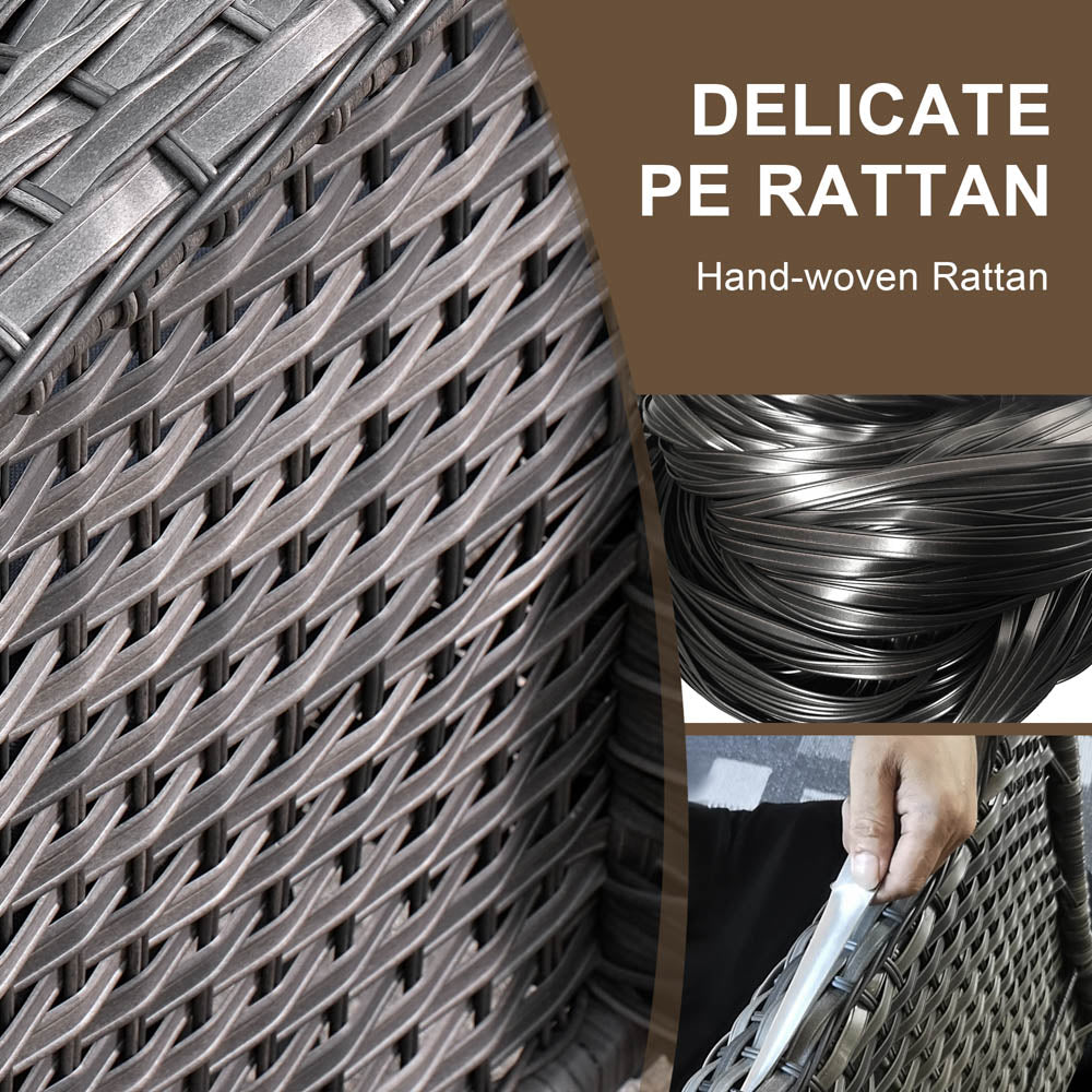 OVIOS Patio Kenard 2-Piece Conversation Set with Loveseat and Three-seat Couch