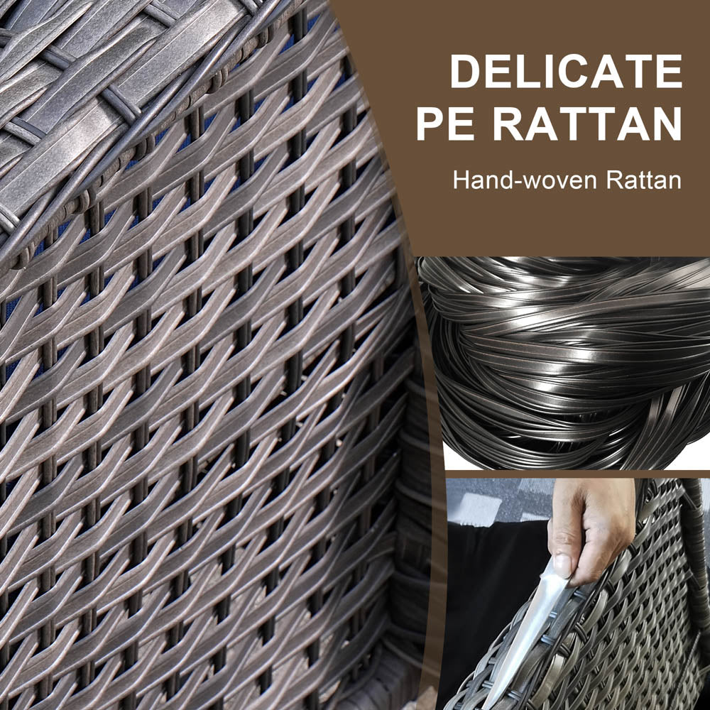 OVIOS Patio Kenard 2-Piece Conversation Set with Loveseat and Three-seat Couch