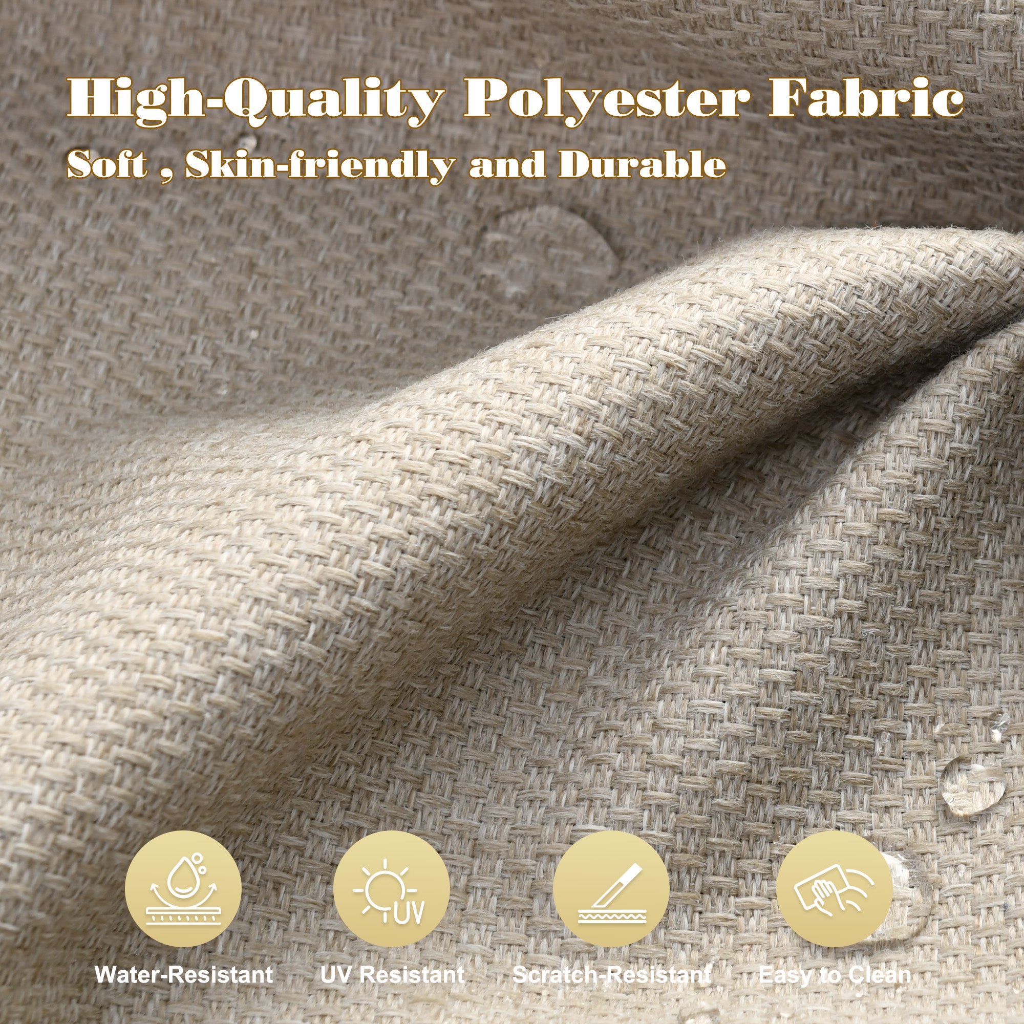 OVIOS Outdoor Conversation Set with 7.68" Extra-Wide Armrests and Rocking Chairs