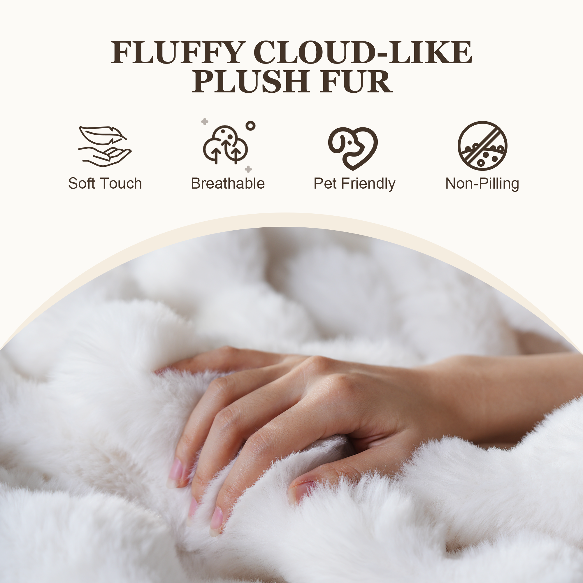 OVIOS Luxurious Fluffy Faux Fur Bean Bag Couch