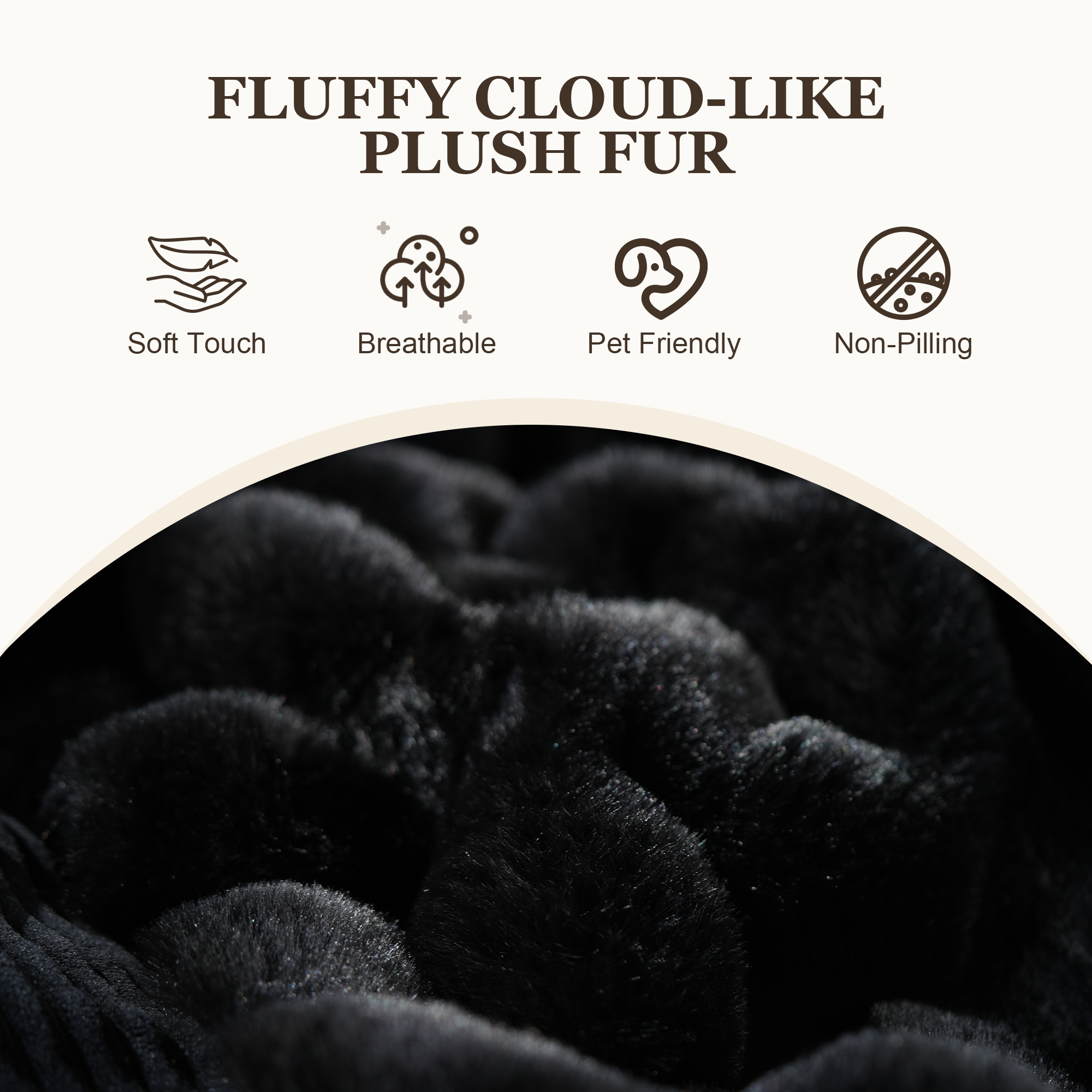 OVIOS Luxurious Fluffy Faux Fur Bean Bag Couch