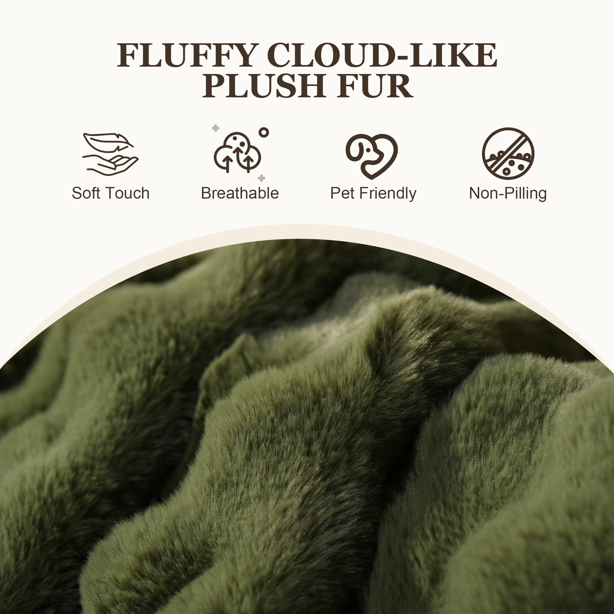 OVIOS Luxurious Fluffy Faux Fur Bean Bag Couch