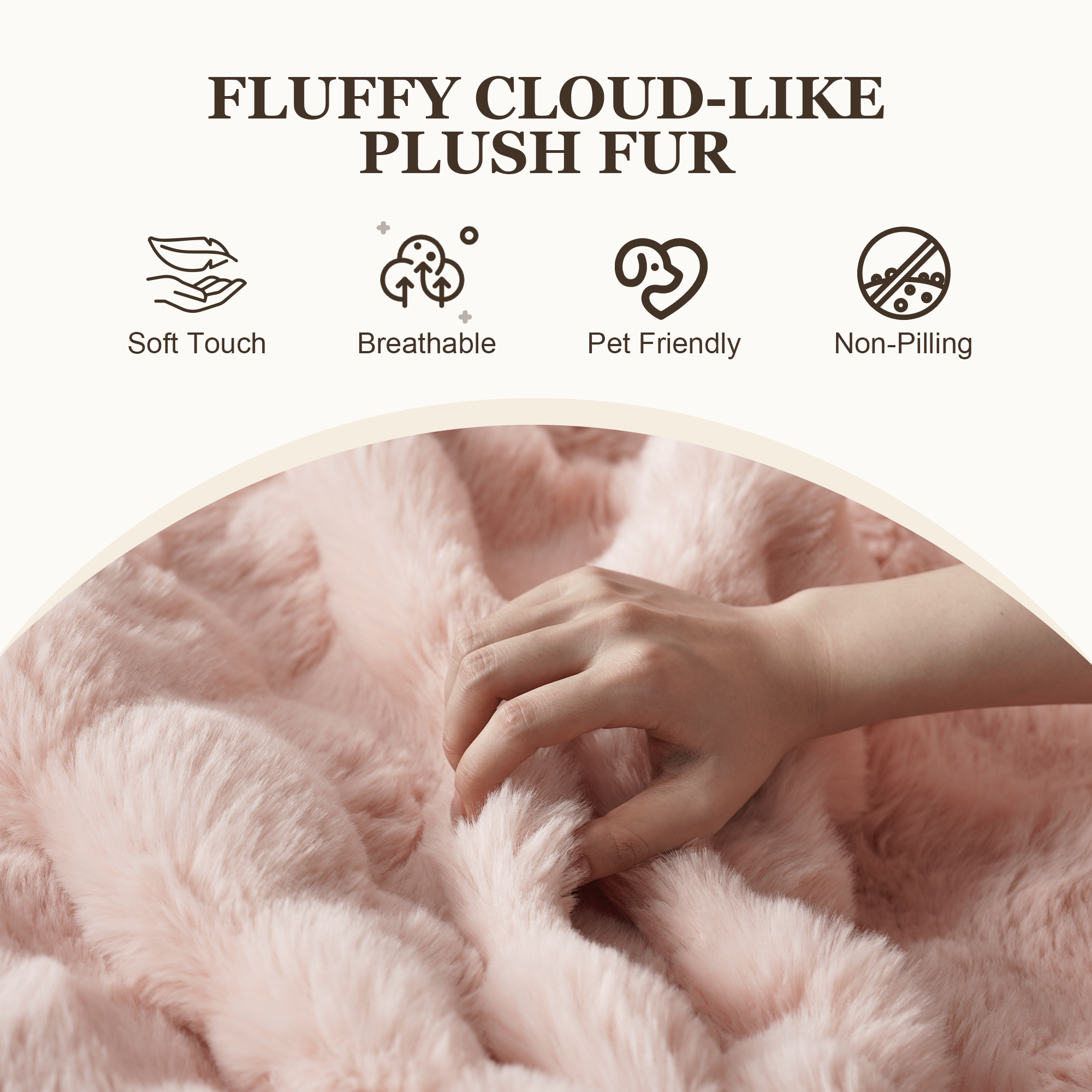 OVIOS Luxurious Fluffy Faux Fur Bean Bag Couch