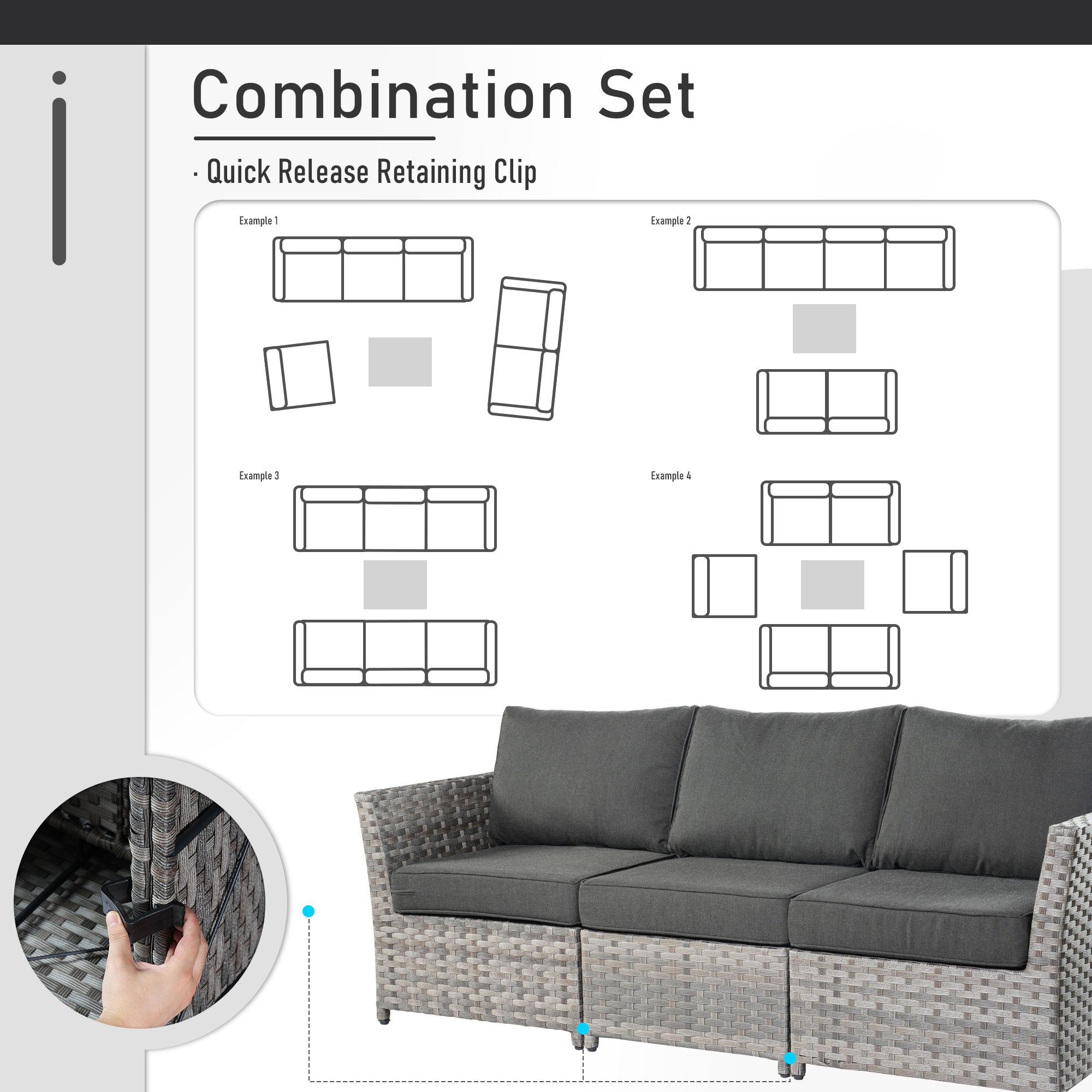 OVIOS Patio Furniture Set 10-Piece include 42"Fire Pit Table,New Rimaru Series