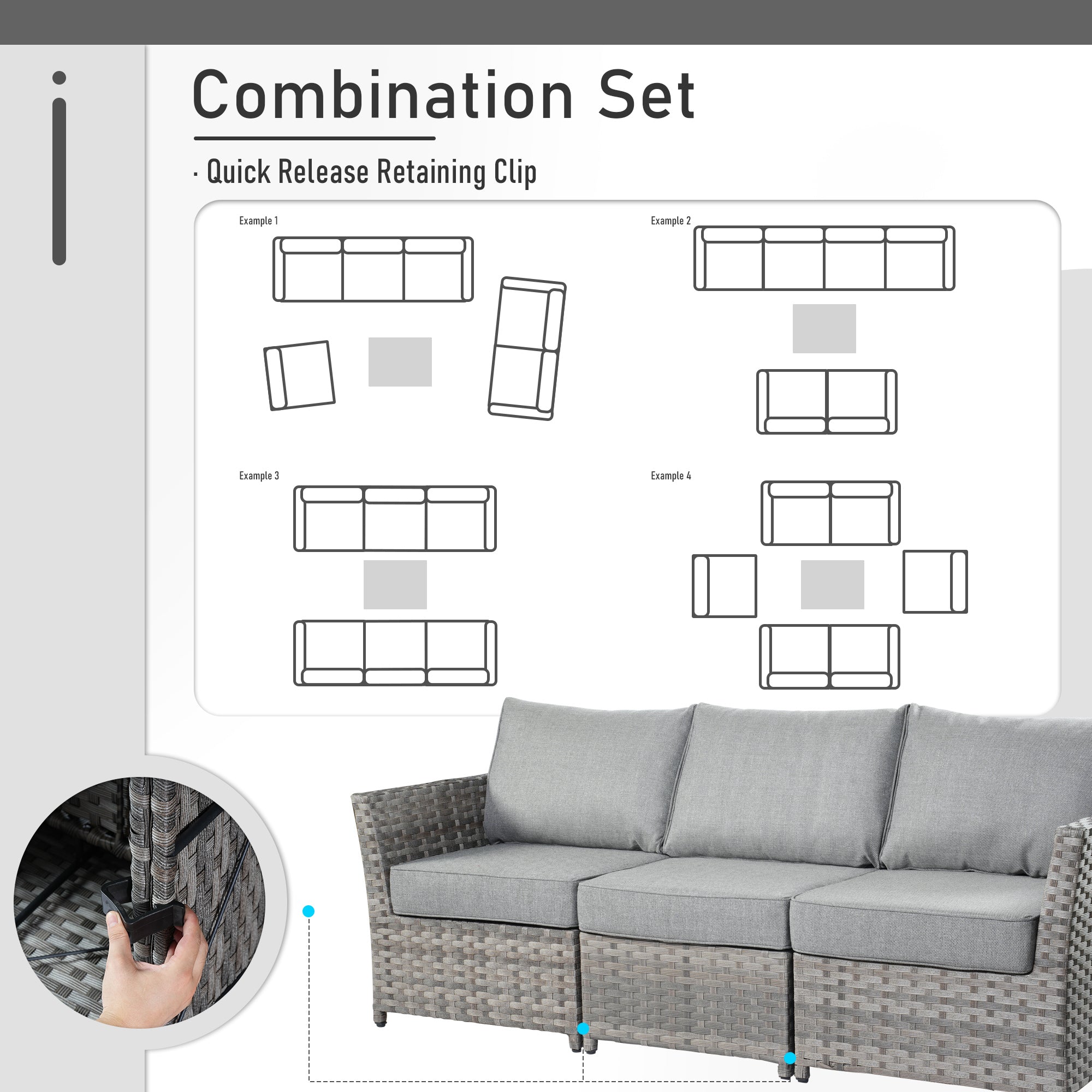 OVIOS Patio Furniture Set 10-Piece include 42"Fire Pit Table,New Rimaru Series