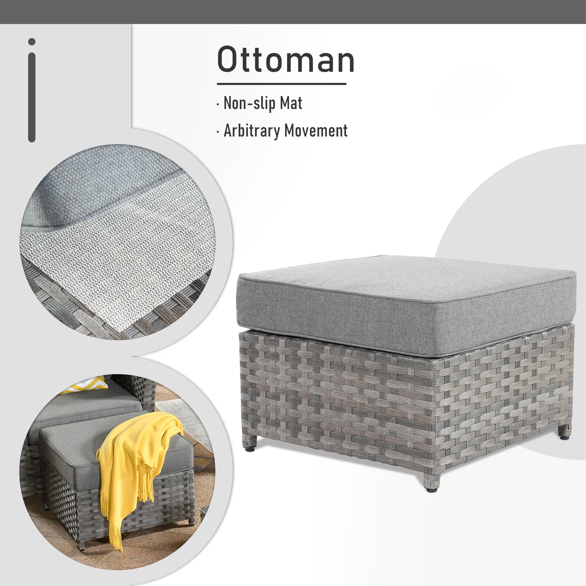 OVIOS Patio Furniture Set 10-Piece include 42"Fire Pit Table,New Rimaru Series