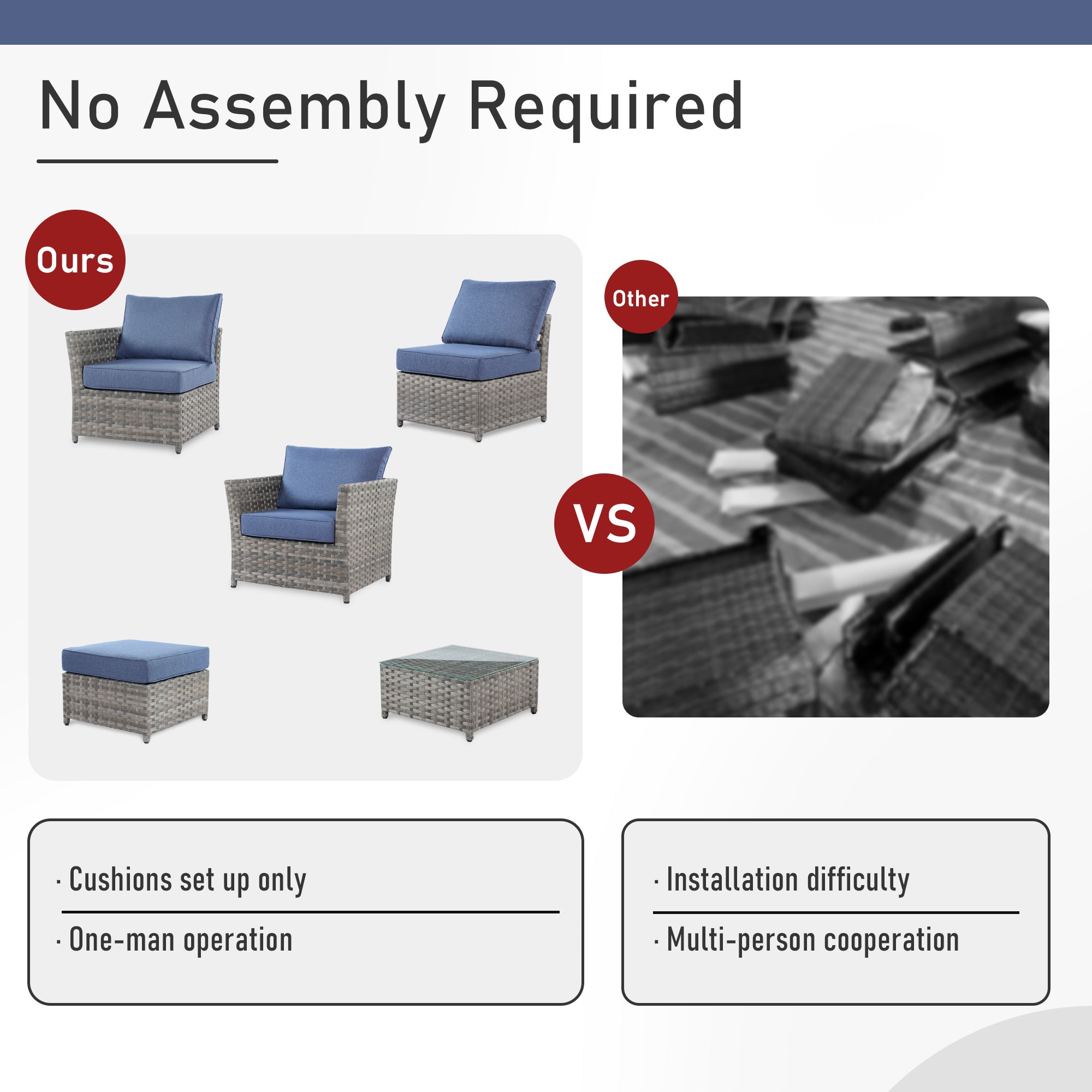 OVIOS Patio Furniture Set 10-Piece include 42"Fire Pit Table,New Rimaru Series